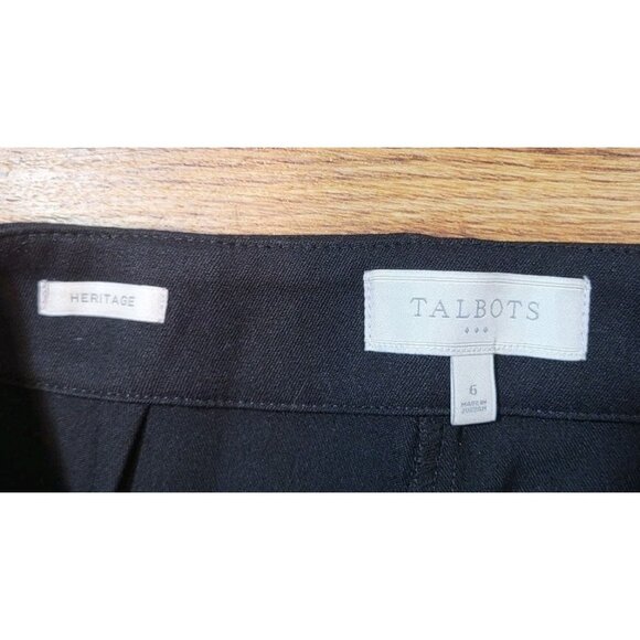 Talbots Womens Pants Black Size 6 Heritage Dress Pant Mid Rise Polyester Blend - Picture 4 of 4